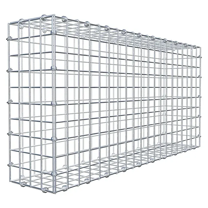 Gabiona Gabione - 100 x 20 x 50 cm, Maschenbreite: 5 cm, Maschenhöhe: 5 cm - Ein Drahtkorb zur Befüllung mit Steinen als dekoratives Gestaltungselement für den Garten. Die Gabione bietet vielseitige Einsatzmöglichkeiten.