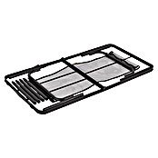 Bo-Camp Mesa de camping Industrial (L x An x Al: 120 x 60 x 70 cm, Aluminio/MDF, Marrón/Negro) | BAUHAUS