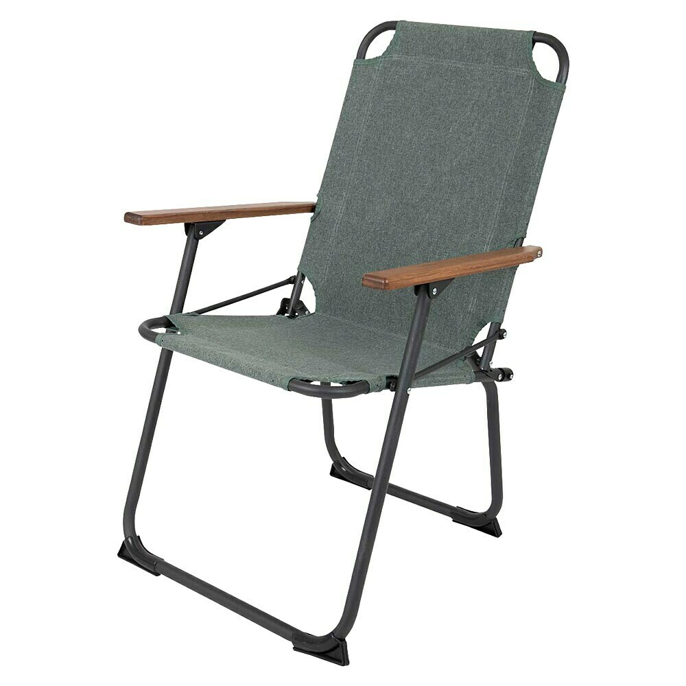 Bo-Camp Camping Chair With Bamboo Armrests Bushwick XL Industrial Clay