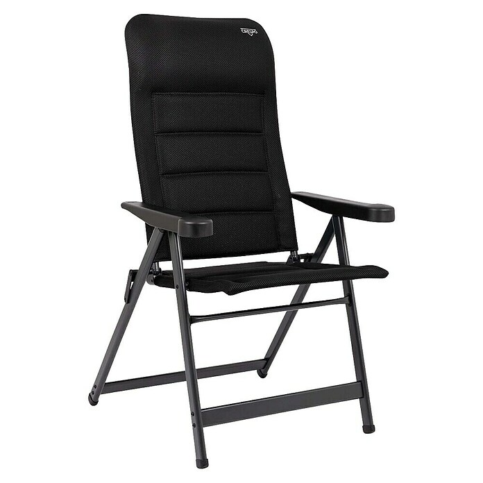 Crespo Campingstuhl Air-Deluxe (Aluminium, Rückenlehne verstellbar, Schwarz, B x T x H: 69 x 74 x 120 cm) | BAUHAUS