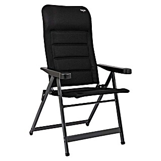 Crespo Campingstuhl Air-Deluxe (Aluminium, Rückenlehne verstellbar, Schwarz, B x T x H: 69 x 74 x 120 cm)
