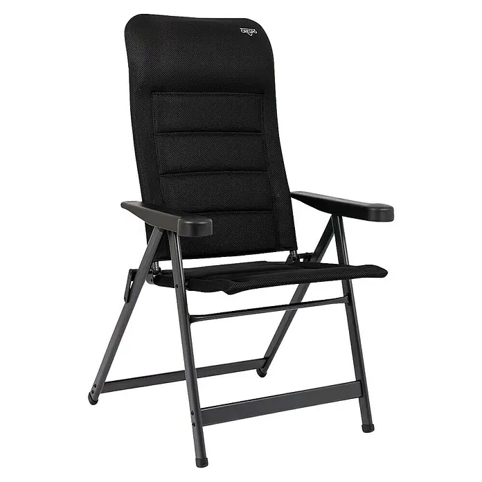 Crespo Campingstuhl Air-Deluxe - Aluminium, Rückenlehne verstellbar, Schwarz, B x T x H: 69 x 74 x 120 cm - Bequemer Campingstuhl von Crespo mit hoher Rückenlehne und Armlehnen für entspannte Stunden im Freien. Robustes Gestell sorgt für Stabilität.