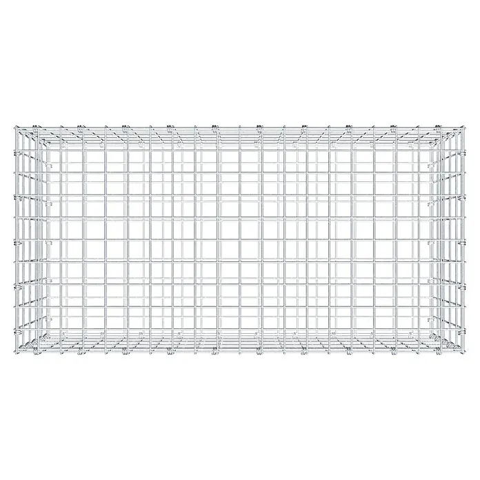 Gabiona Gabione - 100 x 50 x 50 cm, Maschenbreite: 5 cm, Maschenhöhe: 10 cm - Gabionenkäfig zur Befüllung mit Steinen oder anderen Materialien für den Garten- und Landschaftsbau. Robust und langlebig.