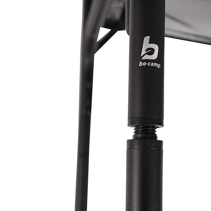 Bo-Camp Mesa de camping Industrial (L x An x Al: 120 x 60 x 70 cm, Aluminio/MDF, Marrón/Negro) | BAUHAUS