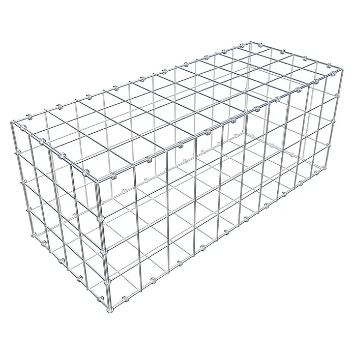 Gabiona Gabione - 100 x 40 x 40 cm, Maschenbreite: 10 cm, Maschenhöhe: 10 cm - Drahtgitterbox für Steine, Gabione zur Gestaltung von Gärten oder zur Befestigung von Hängen. Robustes Drahtgitter für vielseitige Anwendungen.