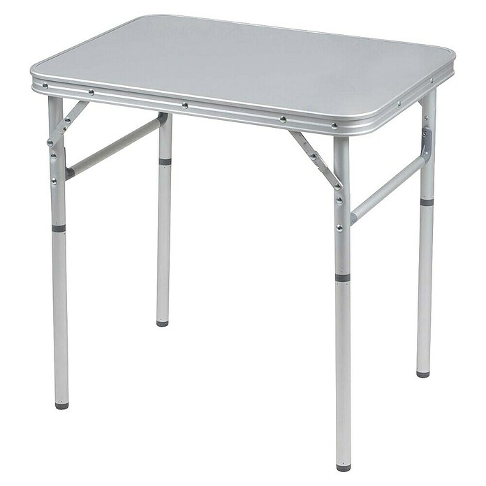 Bo-Camp Mesa de camping Premium (L x An x Al: 60 x 45 x 60 cm, Aluminio/MDF, Plateado) | BAUHAUS
