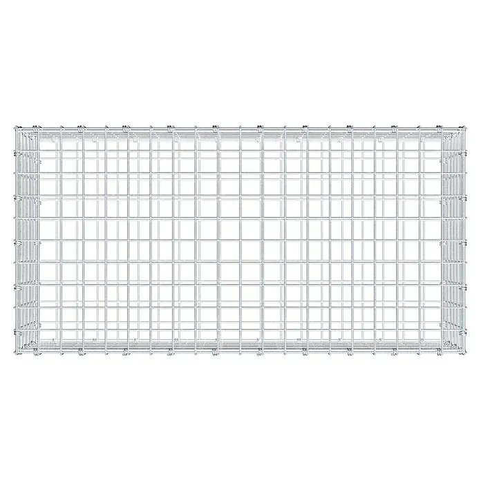 Gabiona Gabione - 100 x 50 x 30 cm, Maschenbreite: 5 cm, Maschenhöhe: 5 cm - Ansicht eines Gabionen-Drahtkorbes, der eine stabile Struktur zur Befüllung mit Steinen für dekorative oder strukturelle Zwecke bietet.