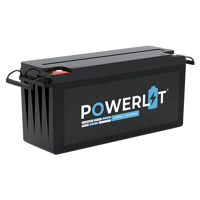 Powerlit Accu 12V 200Ah LiFePO4 (Accutype: LiFePO4 (LFP) – lithium ijzerfosfaat) | BAUHAUS