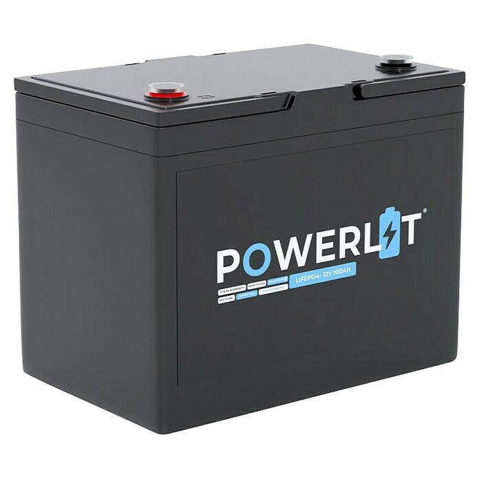 Powerlit Accu 12V 100 Ah LiFePO4 (Accutype: LiFePO4 (LFP) – lithium ijzerfosfaat) | BAUHAUS