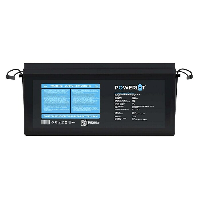 Powerlit Accu 24V 100Ah LiFePO4 (Accutype: LiFePO4 (LFP) – lithium ijzerfosfaat) | BAUHAUS