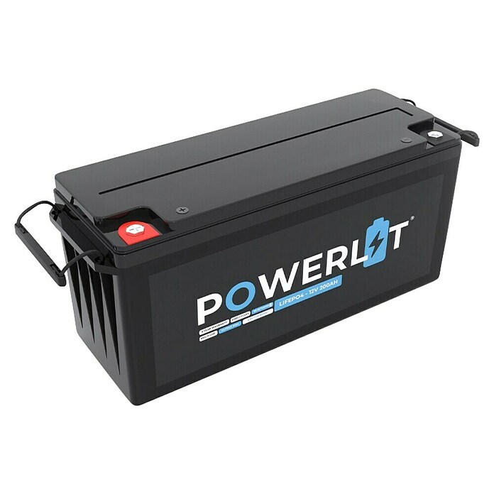 Powerlit Accu 12V 200Ah LiFePO4 (Accutype: LiFePO4 (LFP) – lithium ijzerfosfaat) | BAUHAUS