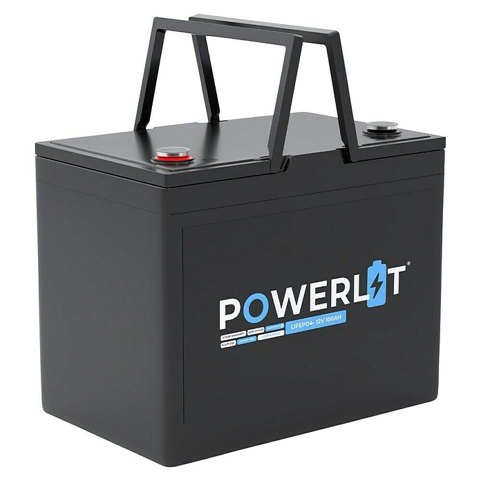 Powerlit Accu 12V 100 Ah LiFePO4 (Accutype: LiFePO4 (LFP) – lithium ijzerfosfaat) | BAUHAUS