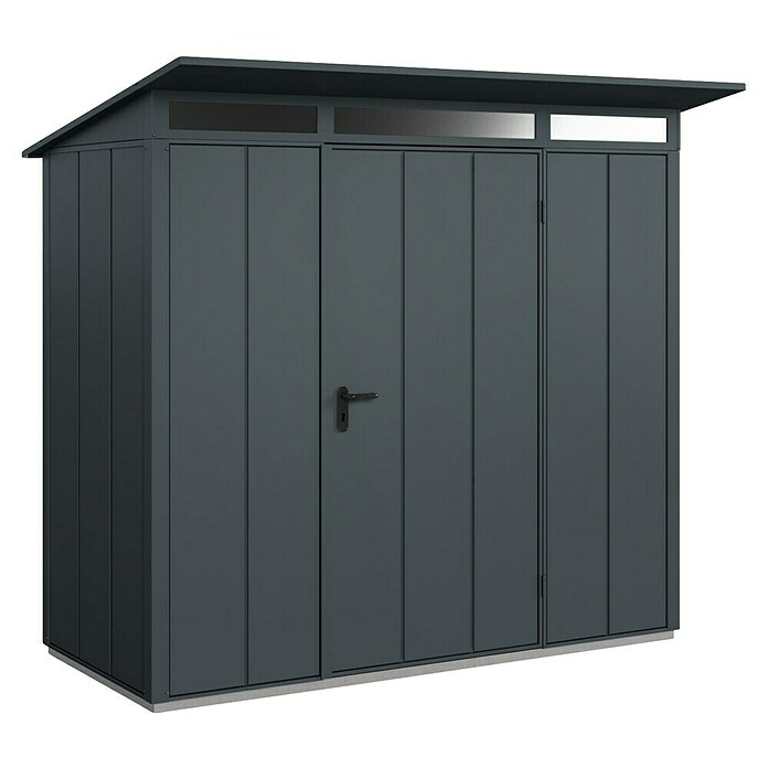 EcoStar Gerätehaus Elegant Typ 1 (Außenmaß inkl. Dachüberstand (B x T): 247,9 x 153 cm, Anthrazitgrau, Einzeltür) | BAUHAUS