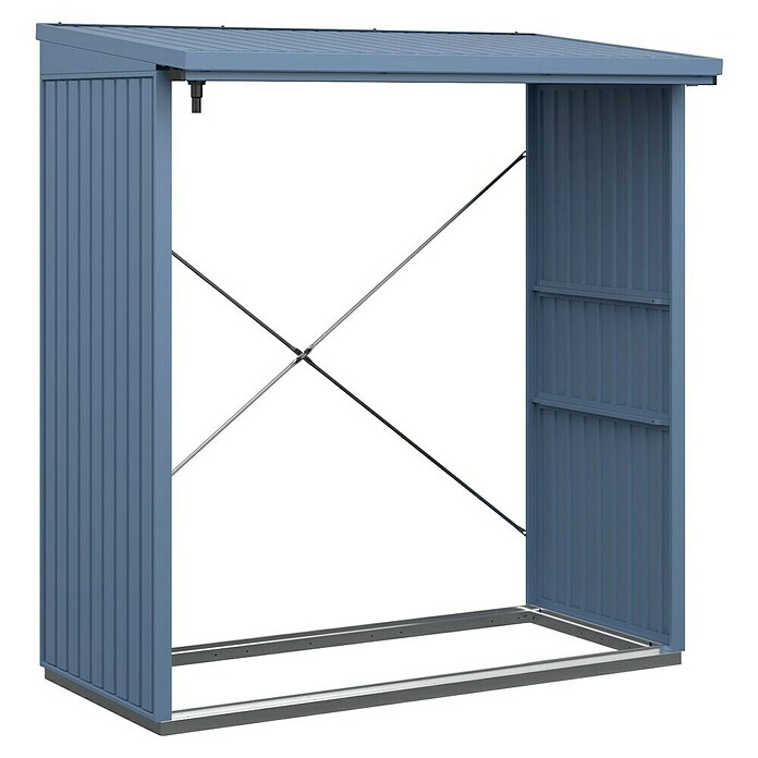 EcoStar Kaminholzregal Trend-V Typ 2 (Metall, Taubenblau) | BAUHAUS