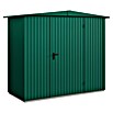 EcoStar Gerätehaus Trend-S Typ 1 (Außenbreite inkl. Dachüberstand: 258,8 cm, Außentiefe inkl. Dachüberstand: 121,3 cm, Moosgrün, Einzeltür) | BAUHAUS