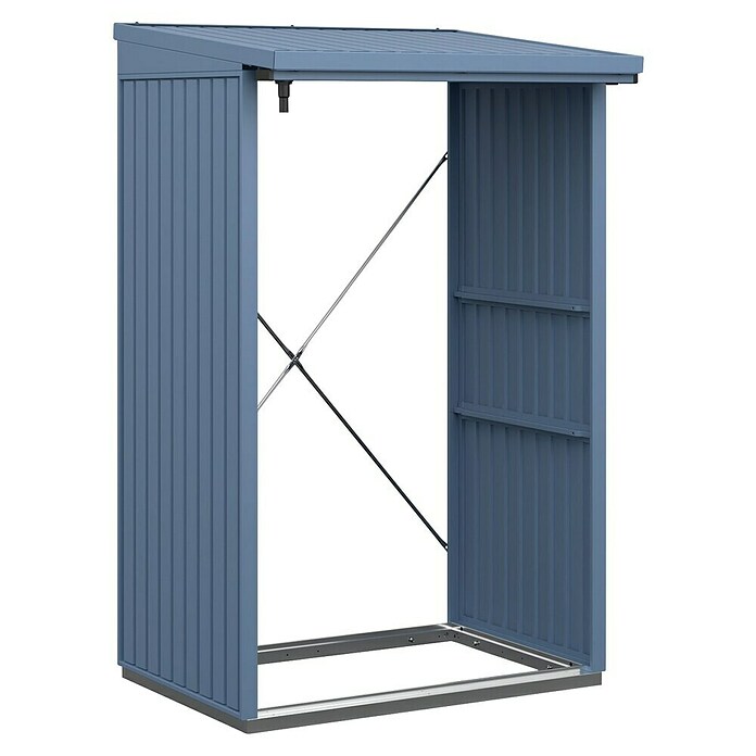 EcoStar Kaminholzregal Trend-V Typ 1 (Metall, Taubenblau) | BAUHAUS