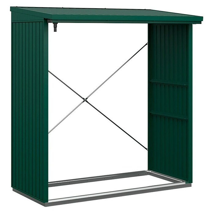 EcoStar Kaminholzregal Trend-V Typ 2 (Metall, Moosgrün) | BAUHAUS