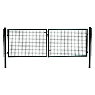 H+S Zauntechnik Gartentor Elite (B x H: 3,06 x 1 m, Grün, Stahl)