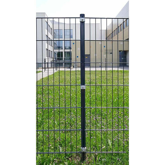 H+S Zauntechnik Befestigungsklemme Uni (Grau, 3 Stk., Stahl) | BAUHAUS