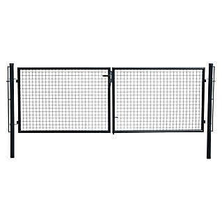 H+S Zauntechnik Gartentor Elite (B x H: 3,06 x 1,25 m, Anthrazit, Stahl)