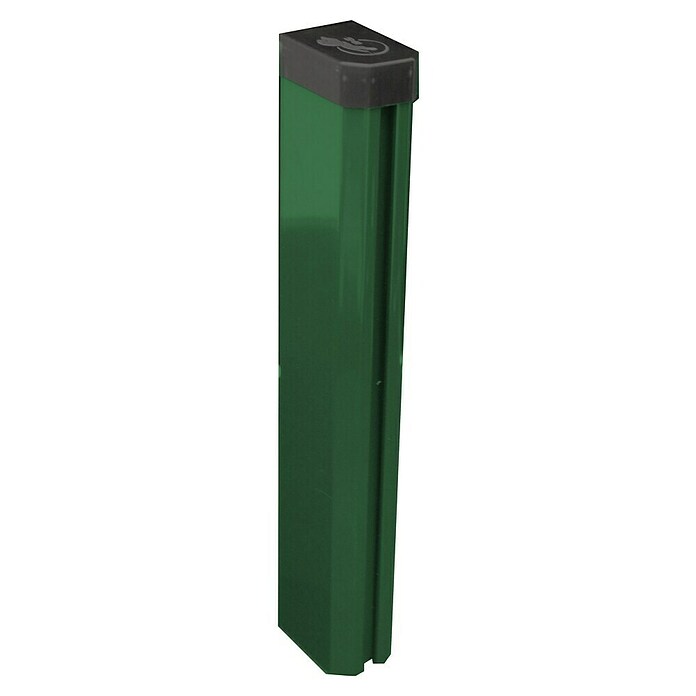 H+S Zauntechnik Zaunpfosten Uli 6040 GL 2,50 Grün (L x B x H: 4,2 x 6,2 x 250 cm, Farbe: Moosgrün, Aluminium) | BAUHAUS