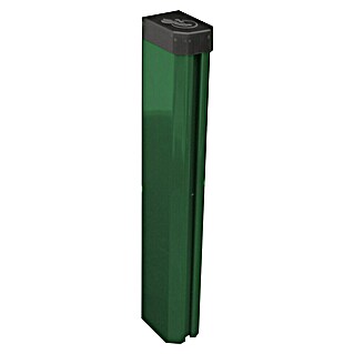 H+S Zauntechnik Zaunpfosten Uli 6040 GL 2,50 Grün (L x B x H: 4,2 x 6,2 x 250 cm, Farbe: Moosgrün, Aluminium)