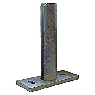 H+S Zauntechnik Standfuß für Zwischensäule Oktavia 2000 (Grau, Stahl)