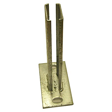 H+S Zauntechnik Halterung Dübelplatte (Passend für: Säulen ULI, 15 x 8 x 7 cm, Stahl)