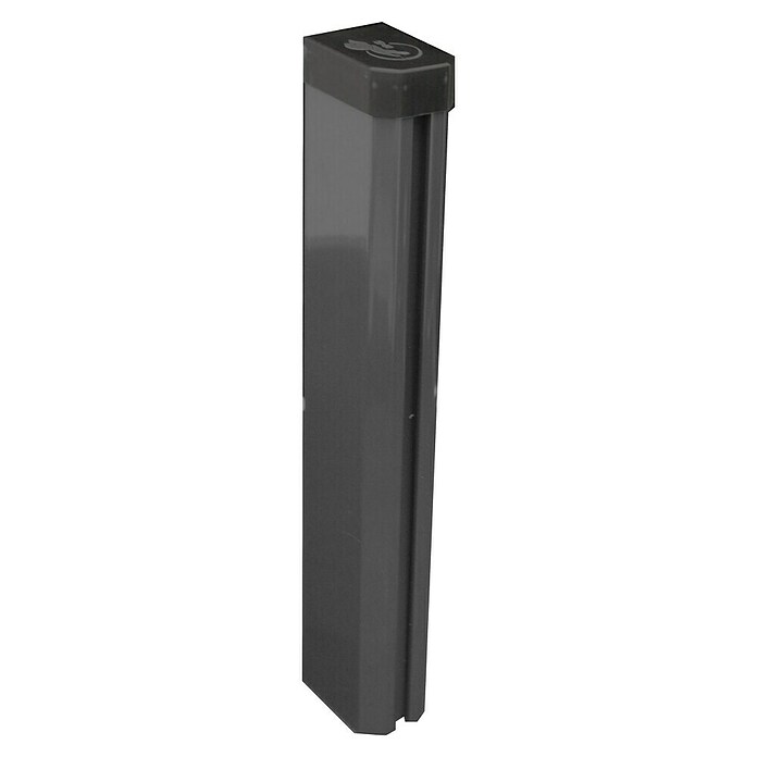 H+S Zauntechnik Zaunpfosten Uli 6040 GL 2,10m Anthrazit (L x B x H: 4,2 x 6,2 x 210 cm, Farbe: Anthrazit, Aluminium) | BAUHAUS