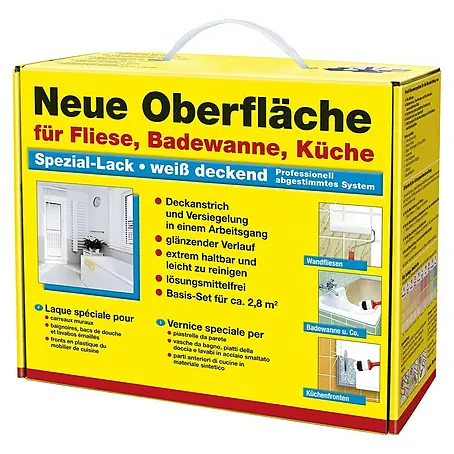 Decotric  Lack-Set für Fliese, Badewanne, Küche