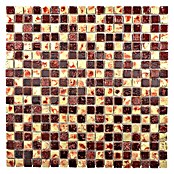 Mosaikfliese Quadrat XAM 67 (30 x 30 cm, Gold/Rot)