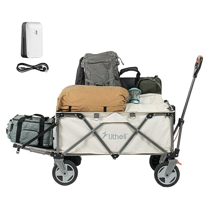 Litheli Bollerwagen 450 W W1 Pro EHW030005 (L x B x H: 102 x 55 x 60 cm, 4 Ah, Belastbarkeit: 60 kg) | BAUHAUS