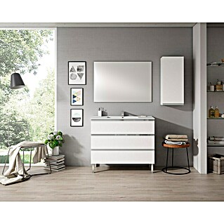 Mueble de lavabo Andrea Slim (L x An x Al: 39 x 100 x 69 cm, Blanco)