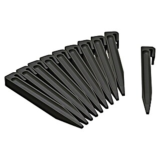 Nature Grondpen Set (Kunststof, Zwart, 10 st.)