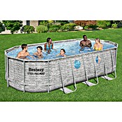 Bestway Bazen sa čeličnim okvirom Power Steel Swim Vista  (Siva, 13.430 l) | BAUHAUS