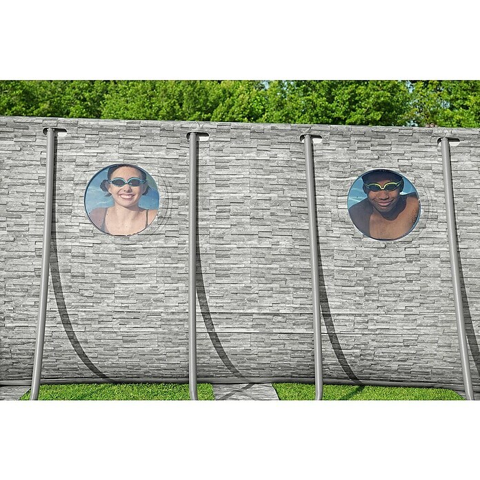 Bestway Bazen sa čeličnim okvirom Power Steel Swim Vista  (Siva, 13.430 l) | BAUHAUS