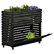 Dobar Hochbeet Rolla GR. XL (L x B x H: 78 x 32,5 x 92 cm, 75 l, Holz, Anthrazit) | BAUHAUS