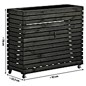 Dobar Hochbeet Rolla GR. XL (L x B x H: 78 x 32,5 x 92 cm, 75 l, Holz, Anthrazit) | BAUHAUS
