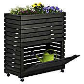 Dobar Hochbeet Rolla GR. L Anthrazit (L x B x H: 72 x 32,5 x 78 cm, 50 l, Holz, Anthrazit) | BAUHAUS