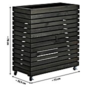 Dobar Hochbeet Rolla GR. L Anthrazit (L x B x H: 72 x 32,5 x 78 cm, 50 l, Holz, Anthrazit) | BAUHAUS