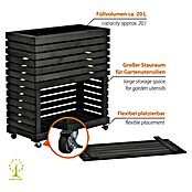 Dobar Hochbeet Rolla GR. L Anthrazit (L x B x H: 72 x 32,5 x 78 cm, 50 l, Holz, Anthrazit) | BAUHAUS