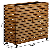 Dobar Hochbeet Rolla GR. XL (L x B x H: 78 x 32,5 x 92 cm, 75 l, Holz, Braun) | BAUHAUS