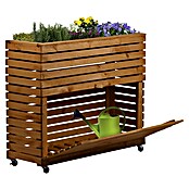 Dobar Hochbeet Rolla GR. XL (L x B x H: 78 x 32,5 x 92 cm, 75 l, Holz, Braun) | BAUHAUS