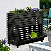 Dobar Hochbeet Rolla GR. XL (L x B x H: 78 x 32,5 x 92 cm, 75 l, Holz, Anthrazit) | BAUHAUS