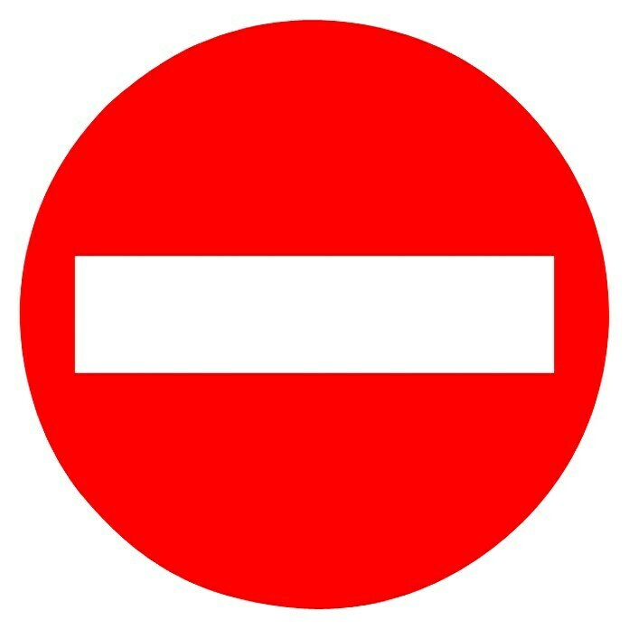 Cartel adhesivo (Rojo/Blanco, Prohibido el tráfico)