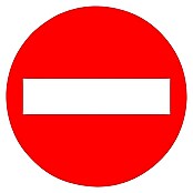 Cartel (Rojo/Blanco, Prohibido el tráfico)