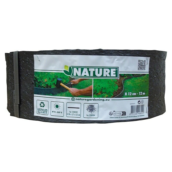 Nature Borderrand (Kunststof, l x h: 12 m x 12 cm, Zwart) | BAUHAUS