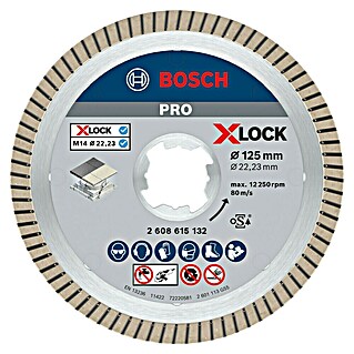 Bosch Professional X-Lock Disco de corte de diamante X-Lock Best for Ceramic (125 mm, Apto para: Cerámica)