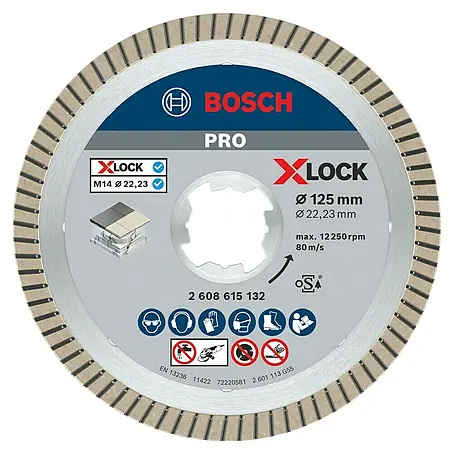 Bosch Professional X-Lock Disco de corte de diamante X-Lock Best for Ceramic