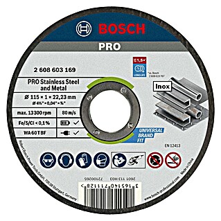 Bosch Professional Rezalna plošča Standard for Inox Rapido (Premer diska: 115 mm, Debelina plošče: 1 mm)